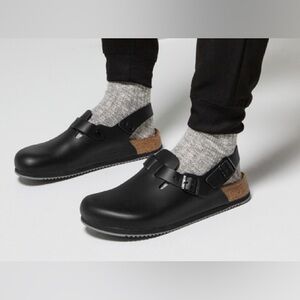 BIRKENSTOCK TOKIO PRO SUPER GRIPPER CLOGS SHOES IN BLACK 39 8